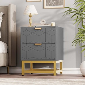2 Drawer Dresser, Small Chest, Modern Nightstand for Bedroom, End Table with Drawer for Living Room, Hallway, Entryway - 1 of 4