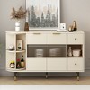 Innovative Design Rotating Sideboard, Storage Cabinet with 2 Doors and 2 Drawers – ModernLuxe - image 2 of 4