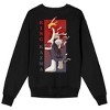 Summer Wars King Kazuma With Banner Crew Neck Long Sleeve Black Adult Sweatshirt - image 4 of 4