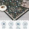 Washable Vintage Floral Rug Non Slip Low Pile Rug Soft Distressed Throw Floor Cover Foldable Indoor Carpet for Living Room Bedroom Playroom Nursery - 4 of 4