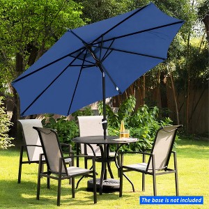 Sevobal Patio Umbrellas Outdoor Patio Market Umbrella with Crank and Tilt, Large Sunshade Umbrellas for Garden Poolside Beach, Blue, 108"*108"*96" - 1 of 4