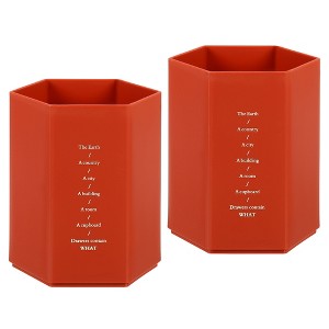 Unique Bargains Pencil Holder Plastic Hexagon Pen Cup Stationery Organizer for Office Desktop - 1 of 4