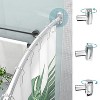 Curved Shower Curtain Rod 43" to 72" Adjustable, Aluminum Rustproof Expandable Round Shower Curtain Rod - 3 of 4