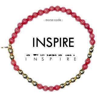 ETHIC GOODS Women's 4mm Morse Code Bracelet [INSPIRE] - Lapis & Howlite