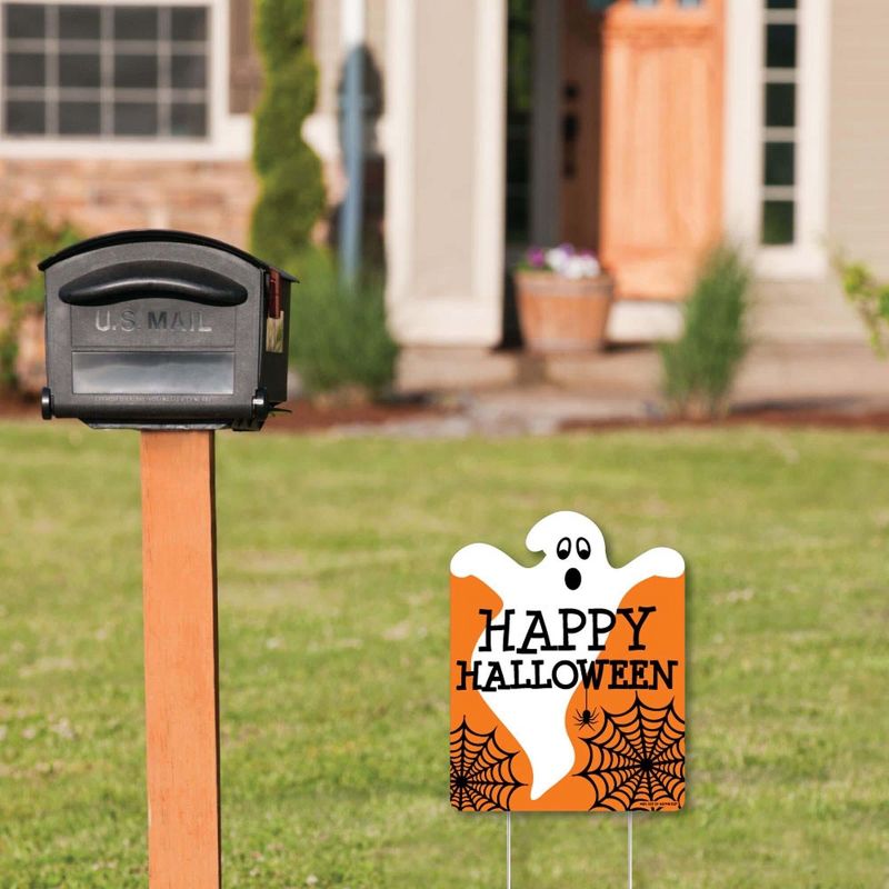 Big Dot of Happiness Spooky Ghost - Outdoor Lawn Sign - Halloween Party Yard Sign - 1 Piece, 2 of 9