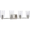 Progress Lighting Adley 4-Light Bath Vanity in Black with Clear Glass Shades - 4 of 4