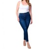 Women's Plus Size Button Closure Distressed Skinny Jeans - Wholesale Fashion Trends - 3 of 3