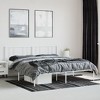 VidaXL Metal Bed Frame with Headboard White 72 in.x83.9 in. California King - 4 of 4