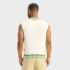 Houston White Men's Ribbed V-Neck Sleeveless Pullover Sweater - White - 2 of 3
