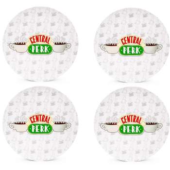 Silver Buffalo Friends Central Perk Logo 10-Inch Melamine Dinner Plates | Set of 4