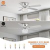 Parrot Uncle 52" Chrome Modern Crystal Ceiling Fan with Light and Remote Chrome Flush Mount Chandelier - 4 of 4