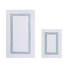 Hotel 2 PC Bath Rug 100% Premium Cotton Tufted Weave Two Tone Reversible Bathroom Rug, Super Soft Absorbent, Machine Washable Bath Mat - 2 of 4