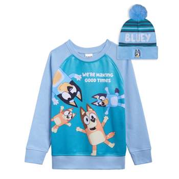 Bluey Fleece Sweatshirt and Cotton Gauze Hat Toddler to Little Kid