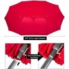 COWLOWN Red Double Sided 15ft Outdoor Market Umbrella for Patio, Crank Operated, Shade for Pool, Backyard, No Base - 3 of 4