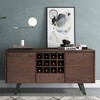 Mitchell Sideboard Buffet with Wine Rack Distressed Charcoal Brown - WyndenHall - 2 of 4