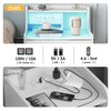 LED Nightstand with Charging Station & 3 Drawers, Bed Side Table Wood End Table - 3 of 4