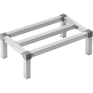 VEVOR Aluminum Dunnage Rack, 24” x 14” Commercial Food Floor Rack, 8” Off the Floor, 1000 lbs Capacity Adjustable Aluminum Storage Rack - 1 of 4