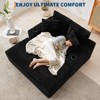 Oversized Chaise Lounge Chair Indoor, 60 Inch Upholstered Sofa Bed with Throw Pillows and Armrests, Comfy Corduroy Sleeper Couch for Living Room - 4 of 4