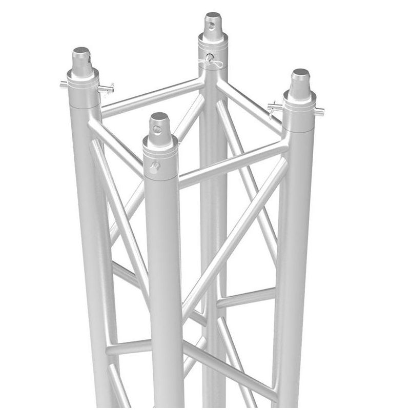 Monoprice 12in x 12in Heavy-duty 2in Spigoted Truss 2m (6.56ft) with Hardware, Compatible With Standard Size Systems, For DJ, Club, Stage Lighting, 4 of 6
