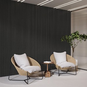 0.83 in. x 7.87 ft. x 1 ft. Slat Wood Sound Absorbing Decorative Wall Paneling 2-Pack - 1 of 4