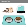 Kumasinova 22" x 14" Waterproof Pet Feeding Mat for Cat Dog Water Bowl with BPA Free Dogs Cats Food Mats Prevent Spill - 4 of 4