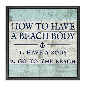 Stupell Industries Sassy Beach Body Steps, 25" x 25" - 1 of 4