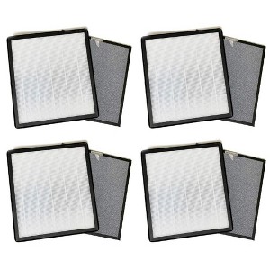 Nispira True HEPA Activated Carbon Filter Replacement Set Compatible with HSP001 Smart True HEPA Air Purifier 5-in-1, 4 Set of 2 Filters - 1 of 4
