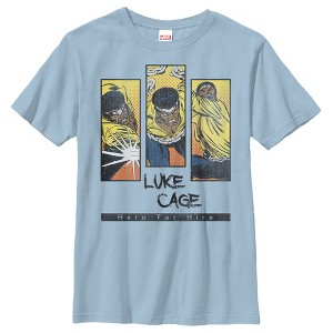 Boy's Marvel Heroes for Hire Luke Cage Panels T-Shirt - 1 of 3