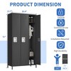 Garvee Metal Storage Cabinet with 3 Doors for Office and Industrial, Employee Organization Solution for Home, Workplace, Gym, Educational Facilities - 2 of 4