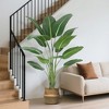 Fake Banana Tree Plant with Pot - Artificial Tree Bird of Paradise, Faux Plant for Home ＆Office Decoration - 4 of 4