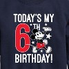 Girls' - Disney - Today's My 6th Birthday Graphic Long Sleeve Fleece Sweatshirt - 2 of 4