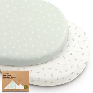 KeaBabies Bassinet Sheet for Baby Girls, Boys, 2-Pack Isla Fitted Bassinet Sheets, Bassinet Mattress Sheets - 1 of 4