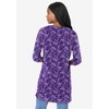 Roaman's Plus Size Cotton Ultimate Long Sleeve V-Neck Tunic - 3 of 4