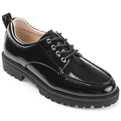 Journee Collection Womens Zina Oxford Almond Toe Lace-up Flats