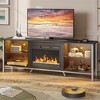 Bestier 70" Electric Fireplace TV Stand for TVs up to 80" LED Entertainment center with 23" Fireplace - 2 of 4
