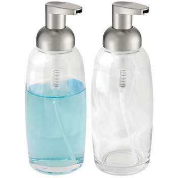 mDesign Glass Refillable Foam Soap Dispenser