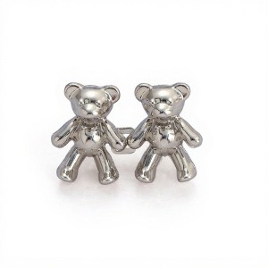 Anna-Kaci 3-Piece Teddy Bear Pant Buckle Extender Set with Sculpted Metal Designs for Adjustable Waistroom 1.5x1.4in - Silver - 1 of 4
