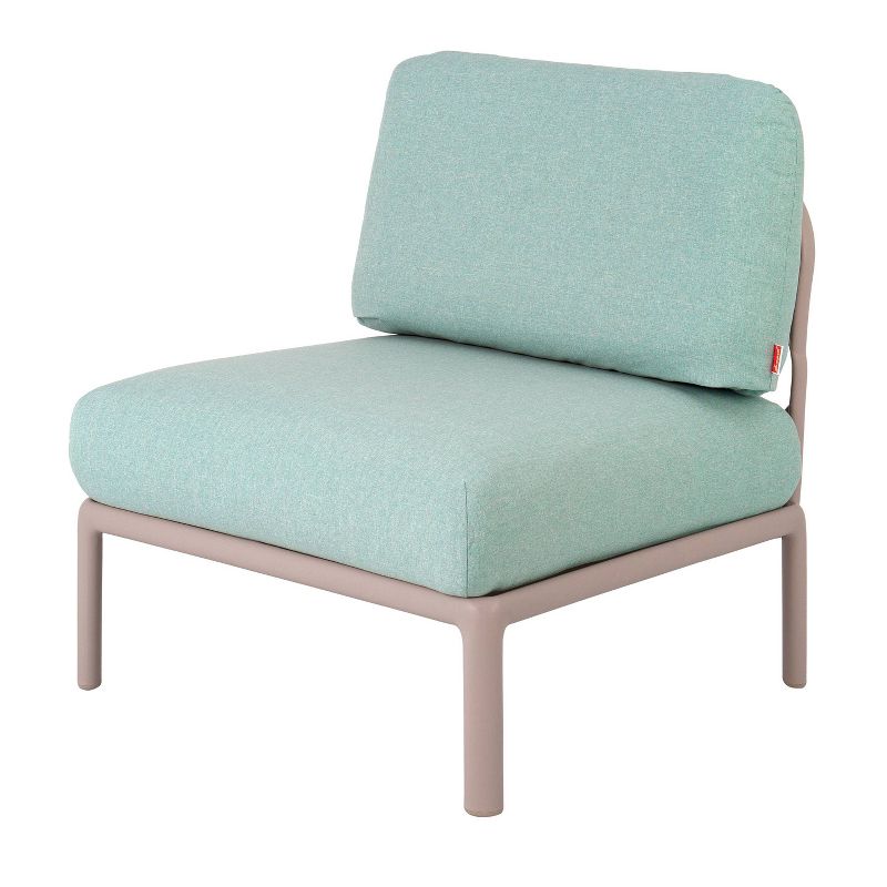 Laurel Outdoor Club Chair with Cushion - Gray/Seafoam - Lagoon, 5 of 6