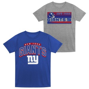 NFL New York Giants Toddler Boys' Gray 2pk T-Shirt - 1 of 3