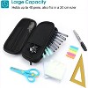 Fmeida Pen Pencil Case, 2-Layer EVA Zipper Pencil Box Pouch Large Capacity Stationery Storage Organizer for School Office Supplies Black - 3 of 4