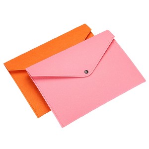 Unique Bargains Felt Envelope Office Business Travel Storage File Bags 2 Pcs - 1 of 4