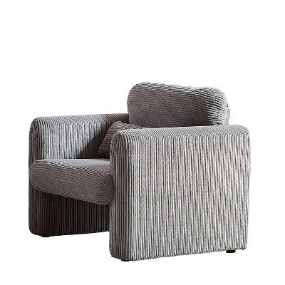 GDFStudio Bloomer 33" Corduroy Single Sofa Chair with Support Pillow