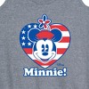 Women's - Disney - Minnie Flag Heart Graphic Racerback Tank - 2 of 4