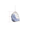 Osparple Indoor Outdoor Swing Chair with Foldable Design and Cushion,Egg Chair for Patio,Porch,Garden - 3 of 4