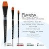 Creative Mark Beste Golden Taklon Rake #8 - 2 Pack Artist Brush, Professional Watercolor Brushes, For Acrylic Painting, Short Handle, Sharp Edges, - 2 of 4