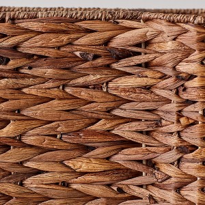 Bone Dry Bone Shaped Hyacinth Basket Pet Storage Bin, Dark Brown, Small - 1 of 4