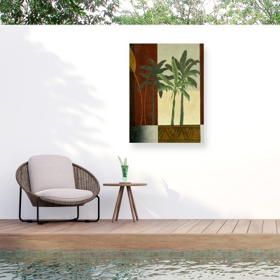 "Palm Trees On Balcony" Outdoor Canvas