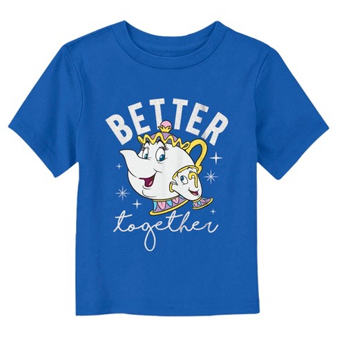 Toddler's Beauty and the Beast Mrs Potts and Chip Better Together T-Shirt -  Royal Blue - 2T