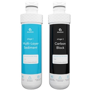 Avalon 2 Stage Replacement Filters: BPA-Free, Reduces Odors, Chlorine, Bacteria, Lead, 6-Month Life, White - 1 of 4