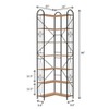 7-Shelf Corner Bookshelf, Modern High L-Shaped Bookcase, Thickened Iron Frame and Thickened Laminate Composition - 3 of 4